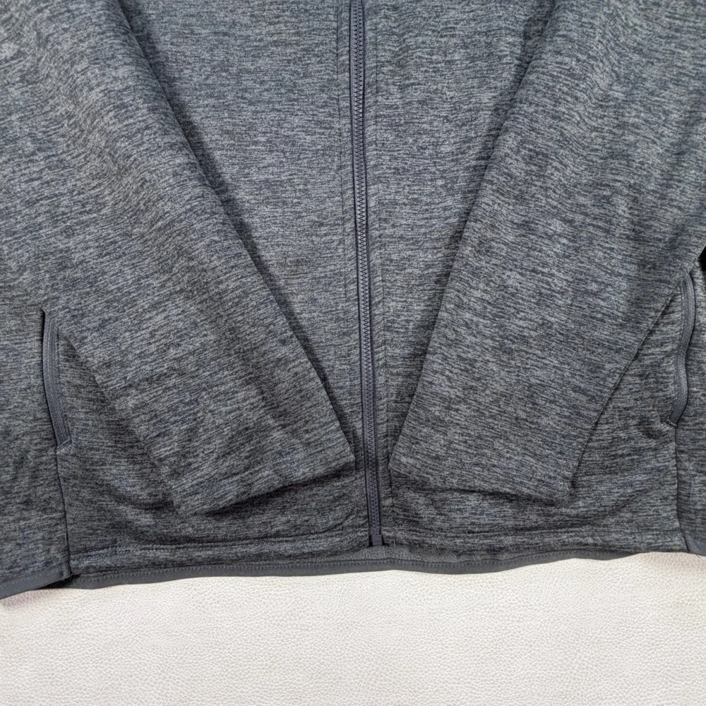 The North Face Mens Large Skyline Full Zip Fleece Jacket Dark Gray Penske Logo